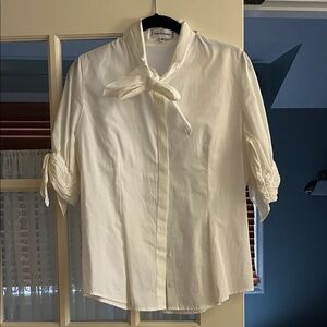 ANNE FONTAINE Blouse with Bow Detail size 40